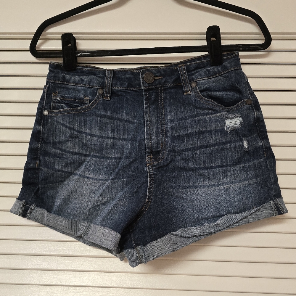 Refuge - Distressed Denim Shorts With Pockets